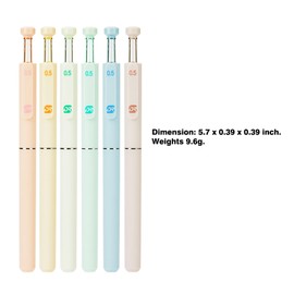 HeTaoCat 6Pcs Innovative Retractable Gel Pens with 6 Morandi color, 0.5MM Quick-drying Black Ink Pens Fine Point