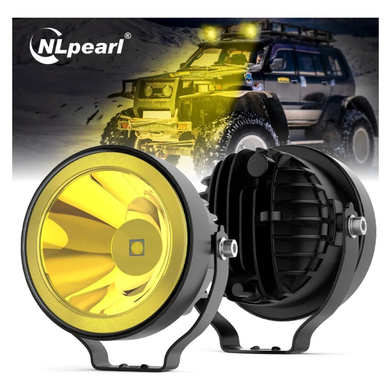 Par 4''faros Auxiliares Redondos Led Niebla Jeep Wrangler .