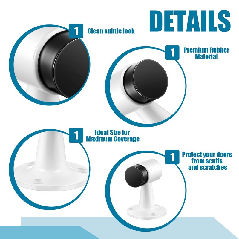 Yaocom 2 Pack Heavy Duty Floor Mounted Door Stop 3