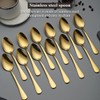 Evanda Gold Dinner Spoons 12 Pieces, Gold Titanium Plating Stainless