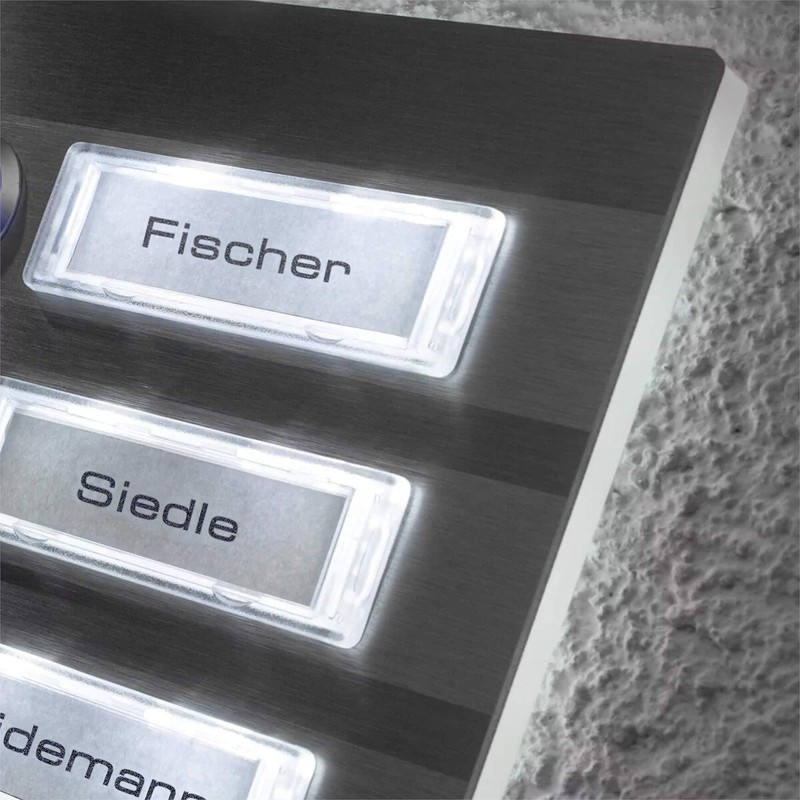 Doorbell Stainless-Steel 3 Push-Buttons – LED-Illumination of nameplate & Push-Buttons