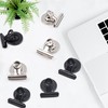 MIN CI 12 Pack Black Magnetic Clips, Strong Fridge Magnets,