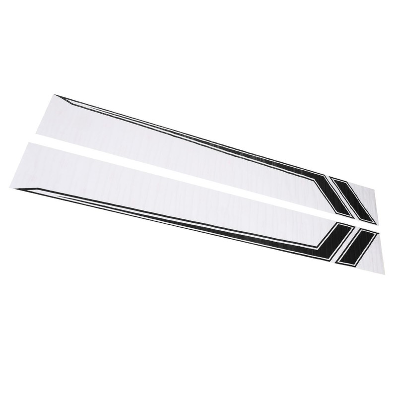 2pcs Car Side Door Sticker Waterproof Universal Sports Racing Style