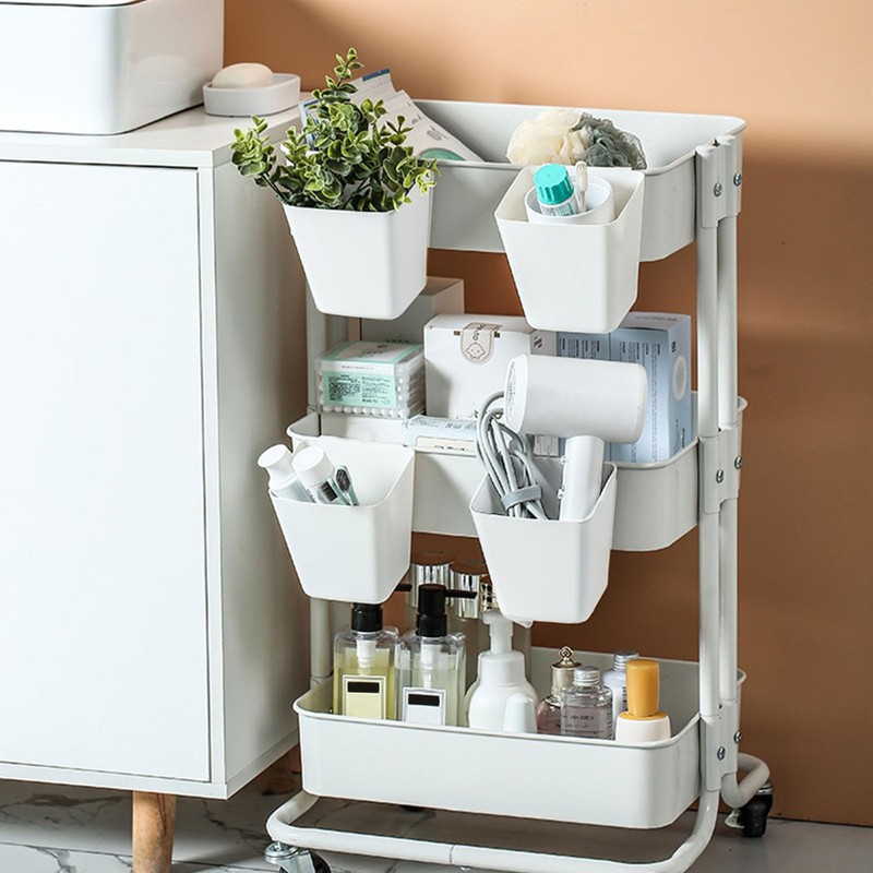 Rierousy 6 Pieces Pegboard Cups with Hooks, Square Storage Container