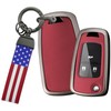 TECART Metal flip Key Fob Cover Fit for Chevy Camaro