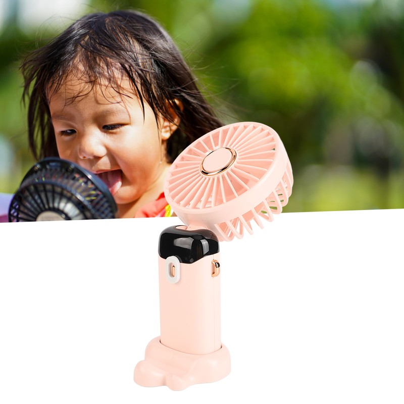 Mini Handheld Fan ABS Portable Digital Display USB Charging Foldable
