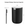 EKO Mini Desk Trash Can with Swing-Top Lid 0.4 Gallon
