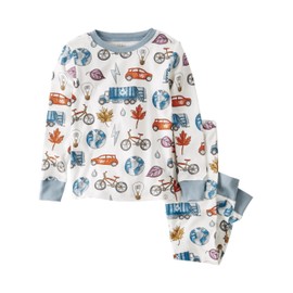 little planet by carter's unisex-baby Baby and Toddler 2-piece Pajamas made with Organic Cotton, Sustainability Print, 2T
