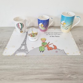 Tischset KIUB Der kleine Prinz auf seinem Planeten, Fuchs, Eiffelturm (43 x 28 cm)