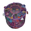 Rastogi Handicrafts Indian Comfortable Floor Cotton Cushion Ottoman Cover Embellished