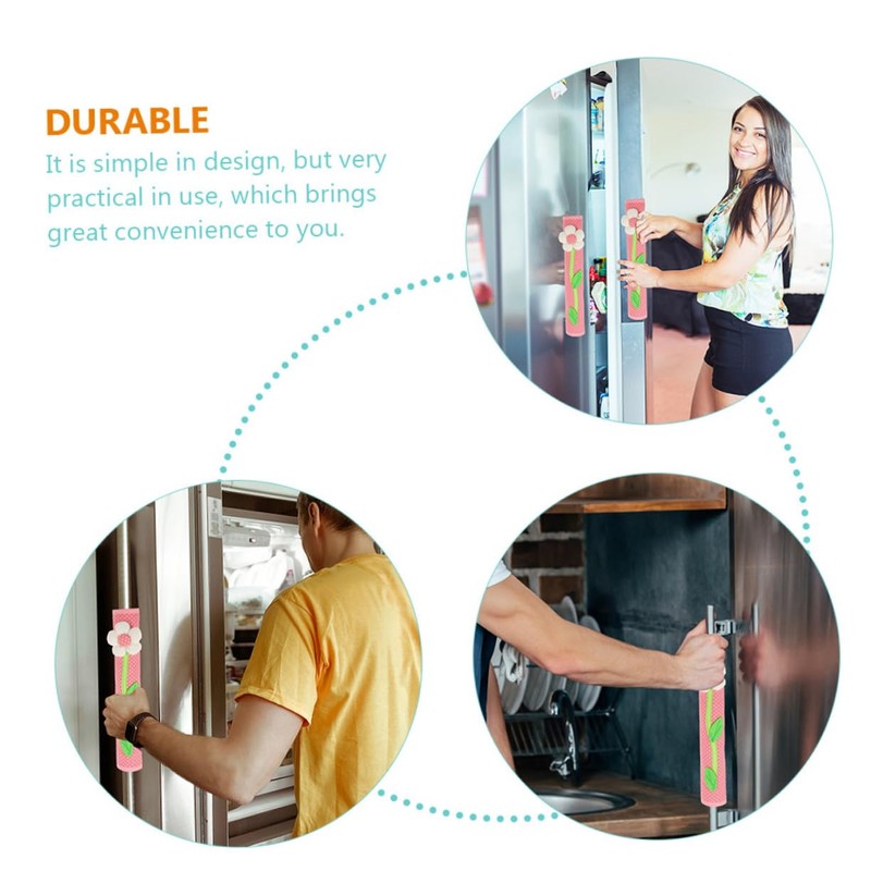 Tofficu 4pcs Kitchen Refrigerator Handle Covers Fridge Door Handle Cover