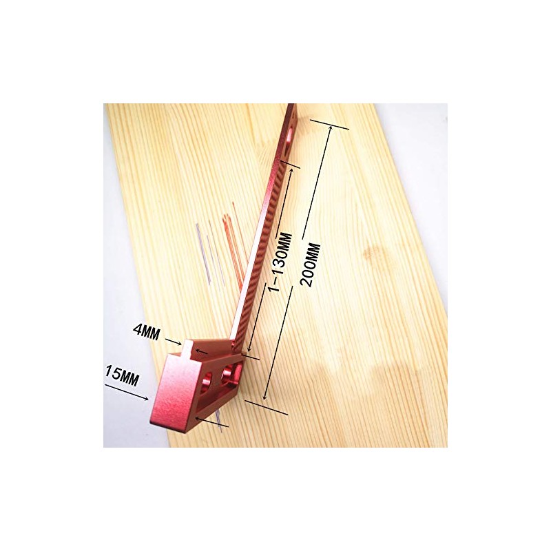 CarAngels Woodworking Ruler Gauge T-Shaped Cage Right Angle Ruler Injury