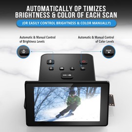 22MP Film and Slide Scanner with 5” LCD Screen, Convert Color & B&W Negatives & Slides 35mm, 126, 110 Film to JPEG Digital Photos