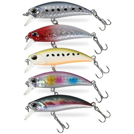 Night Army Fishing Lures 0.1 oz (3.6 g), Sinking Minnow, 5 Colors, Lures Set, Salt Minnows, Embankment Light Games, Agging, Mebaling, Sea Bass, Flounder, Blue Things, Etc