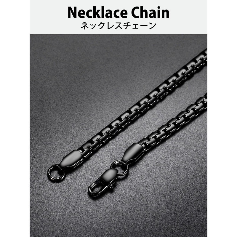 ChainsHouse Men's Necklace, Chain Only, Surgical Stainless Steel, Silver, Hypoallergenic,