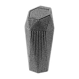 TUCKBOLD Auto Car Trash Can Durable Front Seats Trash Bin White 1 Pc 3.5" Length 3.1" Width 7.9" Height ABS Rhinestone
