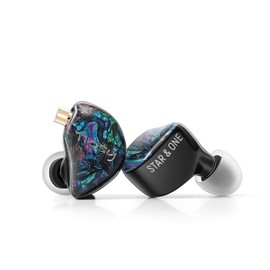Hifi Kingdom Epz Tipsy Star One 10MM LCP+PU Dynamic Driver High-End In-Ear Monitor, 3D Printing Medical Resin, 64Ω Impedance, 0.78-Double Needle PIN, Oxygen-Free Copper Silver Plated Cable, Handmade