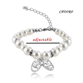 CHOORO Drama Mask Bracelet Comedy Tragedy Mask Gift Theater Jewelry Party Bracelet Gift for Actor Actress (mask white pearl bracelet)