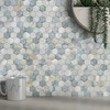 MOFIT Hexagon Peel and Stick Backsplash Tiles Kitchen,Self-Adhesive Metal and