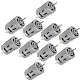 10 Pack 9V Heavy Duty DC Motor 12,500 RPM Max (1.08" Diameter x 1.48" Length) - EX ELECTRONIX EXPRESS