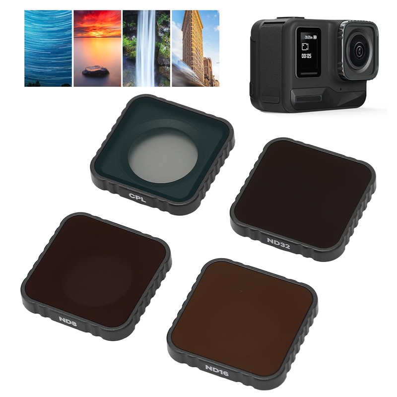 4 Pack ND8 ND16 ND32 CPL Lens Filter Kit for