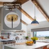ALAISLYC Blue Pendant Lights Kitchen Island Industrial Adjustable Height Vintage