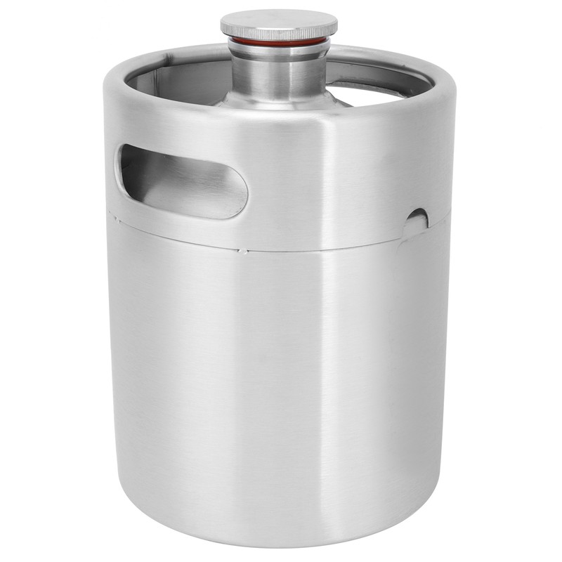 2L Beer Keg Mini Stainless Steel Beer Barrel with Spiral