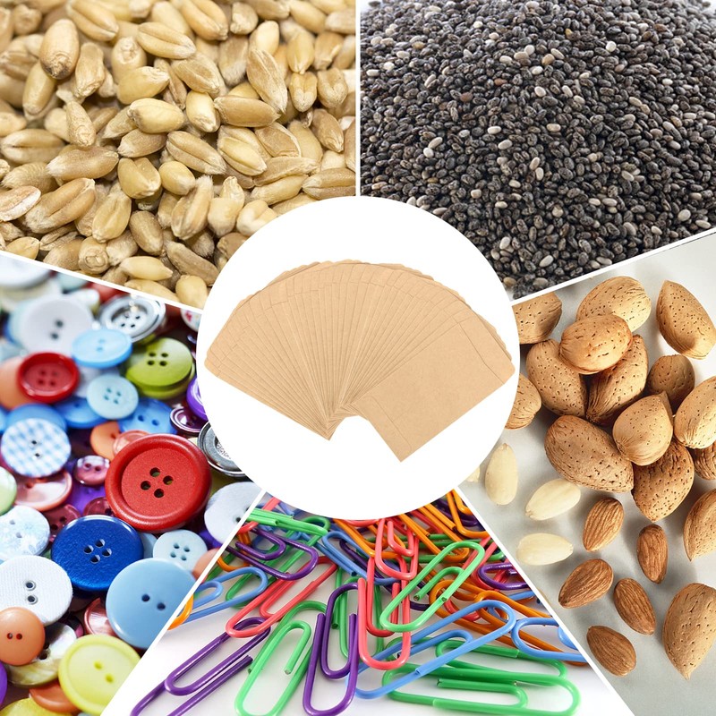 Pack of 100 Paper Kraft Petit Sac en Paper Alimentaire