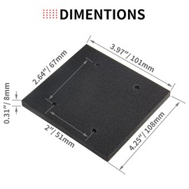 Cionyce 12 Pack Black Foam Sander Pad Replacement Self Adhesive Sponge Pads