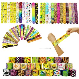 Kids' Fun Slap Bracelets, 36 PCS Snap Bracelets - Ideal for Bulk Party Favors, Must-Haves for Easter Baskets, Perfect Choices for Exchanging Gifts and Classroom Incentive Prizes