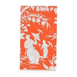 Caspari Silk Road Toile Mandarin Guest Towel Napkins - 15 Guest Towel Napkins per Pack