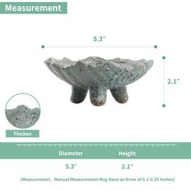 Mozing Retro Succulent Planter Ceramic Flower Pot for Indoor Outdoor, Cactus Planter Pot with Drainage Hole for Home & Office Decor