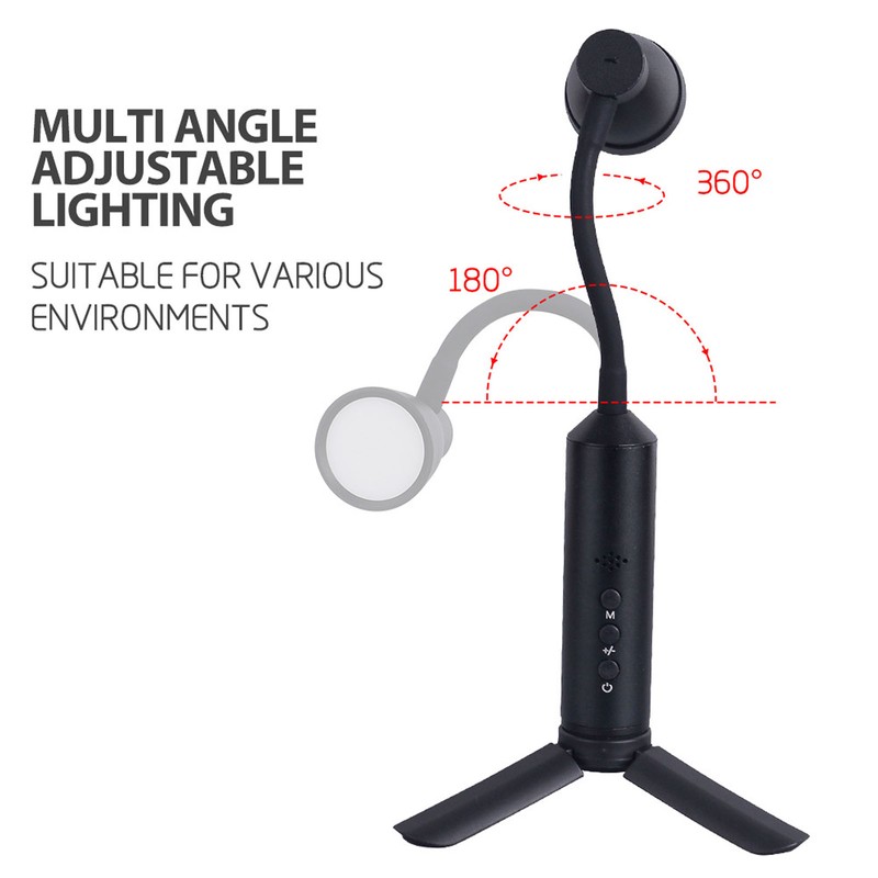 Folding LED Desk Lamp Portable USB Rechargeable Dimmable Table Light