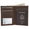 Polare Luxury RFID Blocking Leather Passport Holder Travel Wallet for