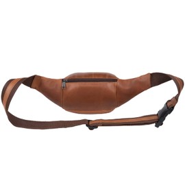Hill Burry Shoulder Bag - Unisex | Genuine Leather | Robust Construction and Excellent Handling | Professional Bum Bag | Three Compartments, brown, vintage