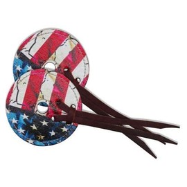Leather Bit Guards w/American Flag Design