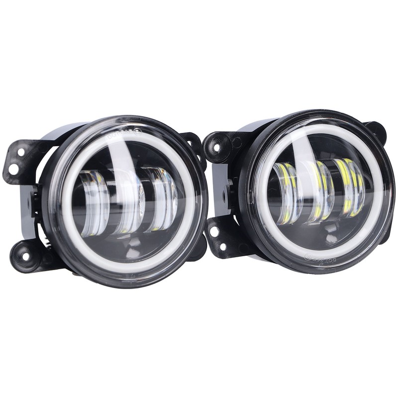 Angel Eyes Light 30W 3000LM LED Front Foglight 10‑30V Universal