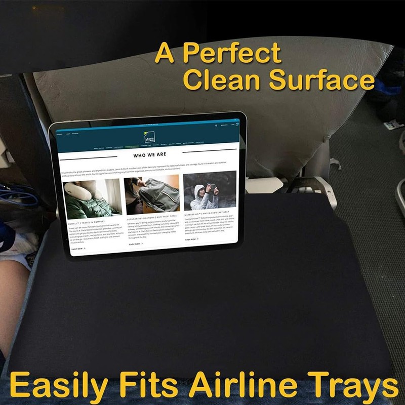 QOOWFEANIG Airplane Pocket Organizer, In Flight Seat Back Organizer Bag,Tray