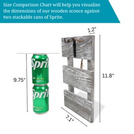 Besuerte Mason Jar Sconces with Remote Fairy Light and Multicolor Hydrangea Flowers, Rustic Brown, Set of 2