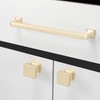 COTYKILEY 6 Pack 7 Inch(177mm) Brushed Brass Kitchen Cabinet Handles
