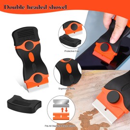 Nutmanel Ceramic Hob Scraper, 2 Pieces Scraper Ceramic Hob with 10 Stainless Steel and Plastic Blades, Hob Scraper, Gadom Ceramic Hob Scratches, Durable, for Hob, Oven, Glass Ceramic