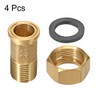uxcell Brass Pipe Fitting, Hex Nipple, G1/2 Male x G3/4
