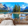 Toolhom Nature Landscapes Mural Wallpaper Lake Mountain Tree Wall Mural