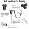 PATIKIL Quick Release Pin 1/4" x 2.36" Ball Lock Pin