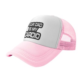 Your Dad is My Cardio Trucker Hat Unisex Adult Funny Hats Adjustable Cap Classic Fishing Caps for Men and Women