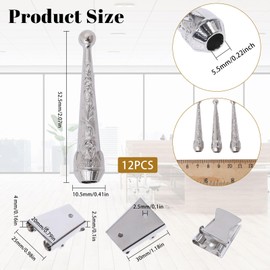 CHGCRAFT 12Pcs Bolo Tie Slides Clasp Bolo Tie Findings Kit with 8Pcs Alloy Cord End and 4Pcs Iron Bolo Tie Slide Clasps for Bolo Tie Making