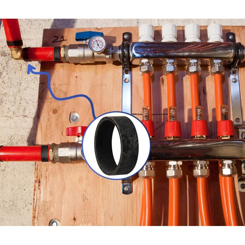 RUBY.Q 25/50/100 Pack 1/2" PEX Copper Crimp Rings, 1/2“ ×