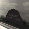 Military Veteran Rock or Something Vinyl 3.25x5 Black Heavy Duty