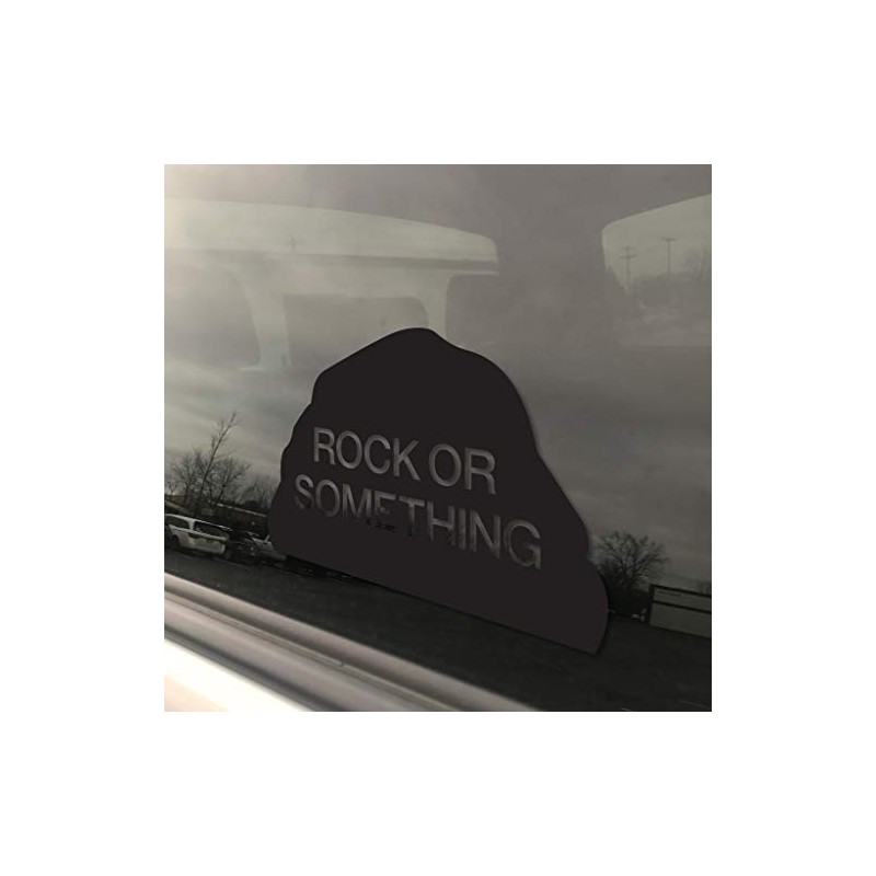 Military Veteran Rock or Something Vinyl 3.25x5 Black Heavy Duty