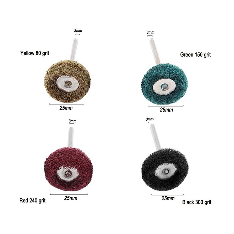 Yuhtech Buffing Wheels Set, 80 Pcs Abrasive Buffs Polishing Wheel